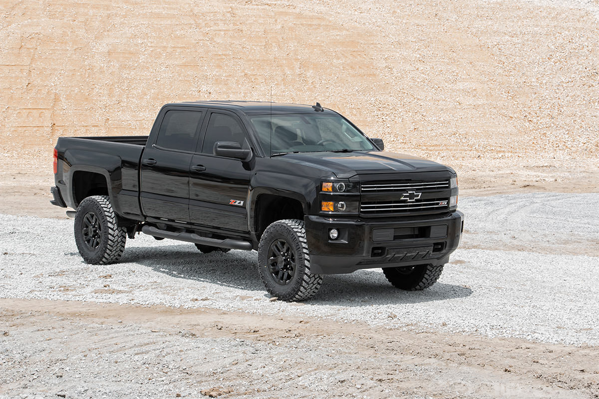 GMC Sierra 2500 HD Suspension Lift Kit - Front + Rear - Rough Country - 3.5 Inch Lift Kit with N3 Nitrogen-charged shocks - '11-'19